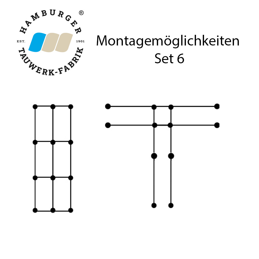 Ranksystem 58mm Bausatz / 12 Wandhalter / 22,5m Drahtseil Ranksystem 58mm Bausatz / 12 Wandhalter / 22,5m Drahtseil