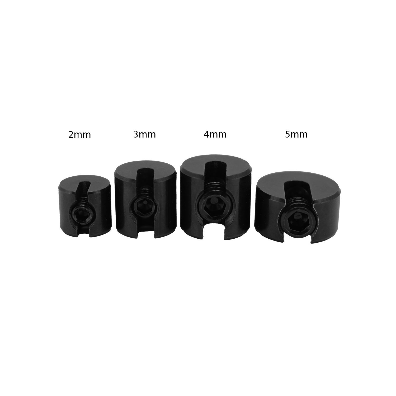 Klemmstopper / Klemmring, 1teilig für 2 - 5mm Drahtseil / Edelstahl V4A, PVD Schwarz Klemmstopper / Klemmring, 1teilig für 2 - 5mm Drahtseil / Edelstahl V4A, PVD Schwarz