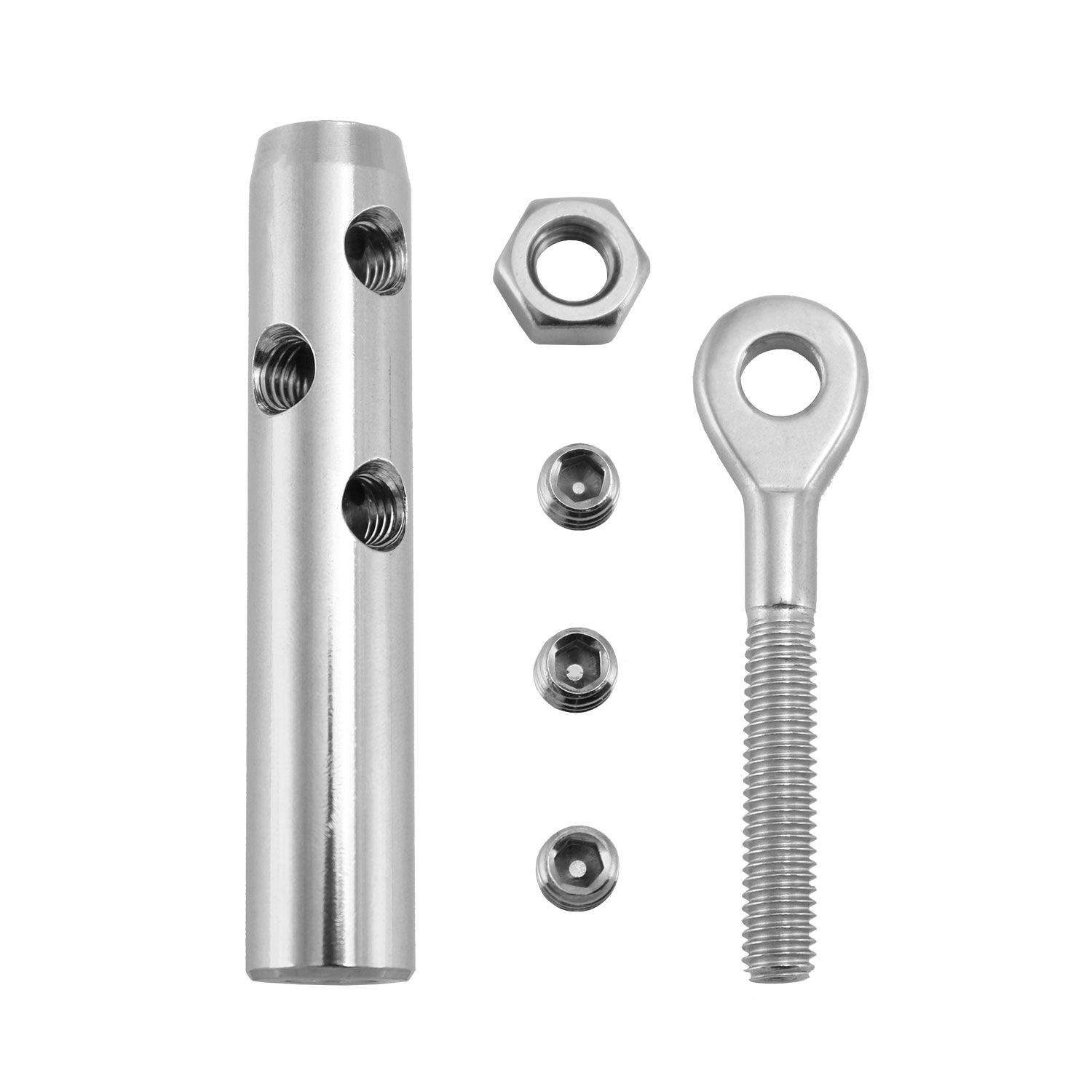 DIY Self-Assembly Rope Tensioner for 5mm Wire Rope with M6 Eye End