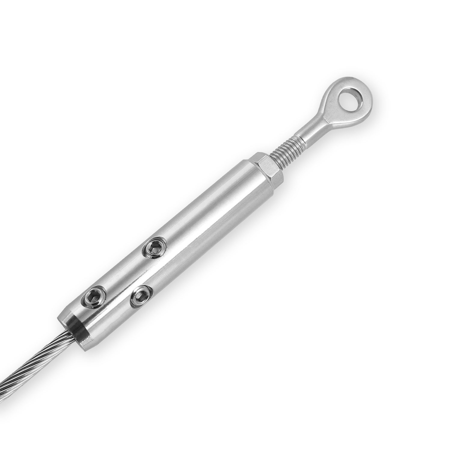 DIY Self-Assembly Rope Tensioner for 5mm Wire Rope with M6 Eye End