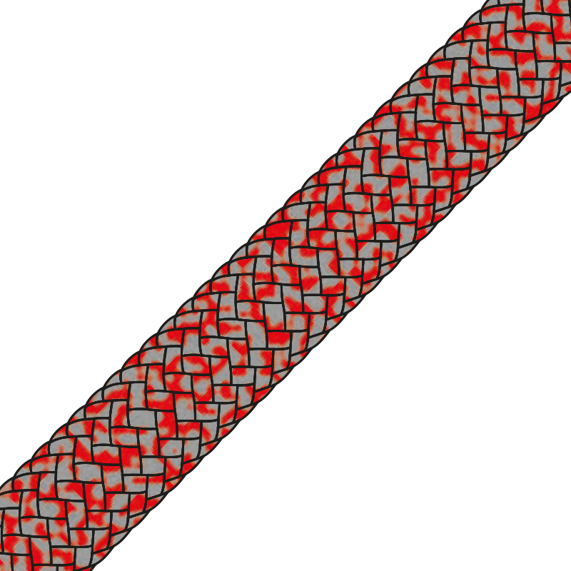 Gleistein MegaTwin 07 - silbergrau/rot Gleistein MegaTwin 07 - Dyneema® Power nach Maß mit sehr hoher Festigkeit und Lebensdauer für Cruiser