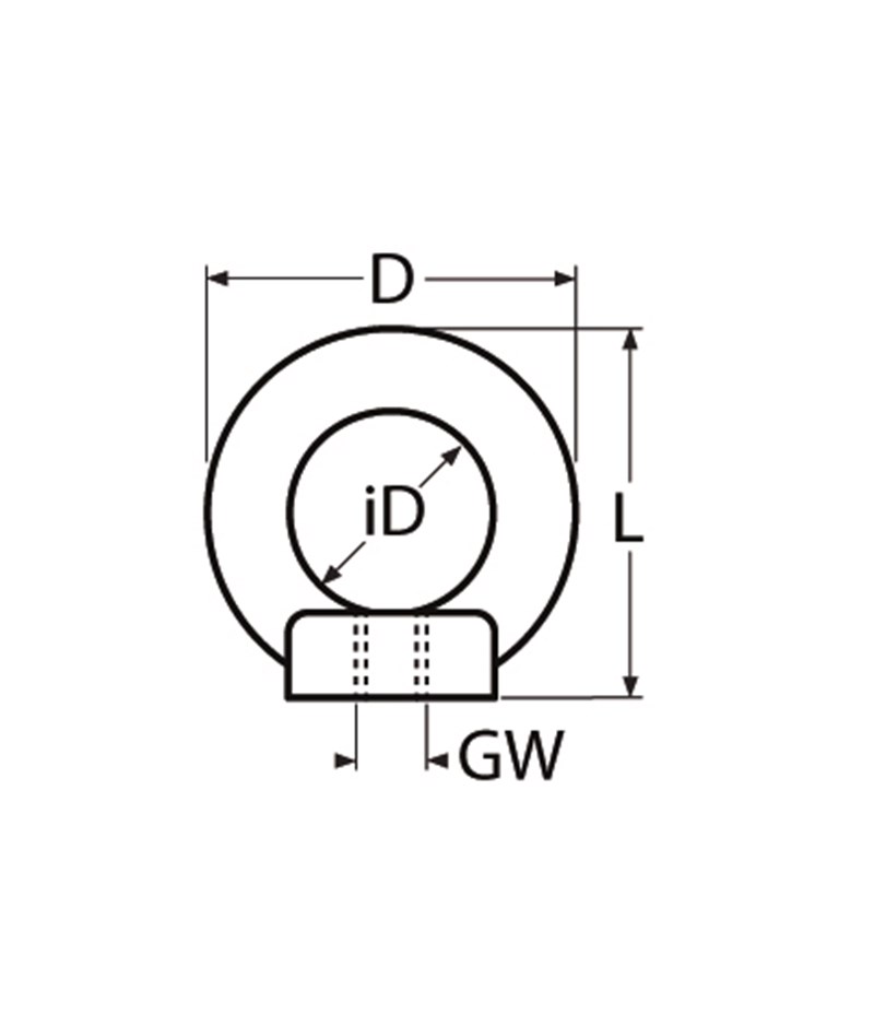 Ringmutter M5 - M20 gegossen ähnl. DIN 582, Edelstahl A4 - 1.4401 Ringmutter M5 - M20 gegossen ähnl. DIN 582, Edelstahl A4 - 1.4401