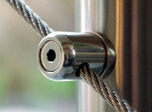 Screw-On Clamp / Clamping Head M6 for 2-6mm Wire Rope / V4A - 1.4401 Screw-On Clamp / Clamping Head M6 for 2-6mm Wire Rope / V4A - 1.4401