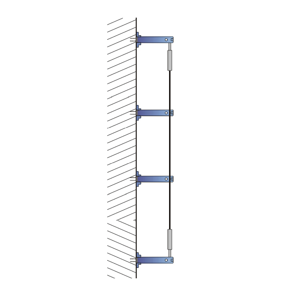 Ranksystem Exklusive 88mm / 4 Wall Mounts / 6,5m Wire Rope Ranksystem Exklusive 88mm / 4 Wall Mounts / 6,5m Wire Rope