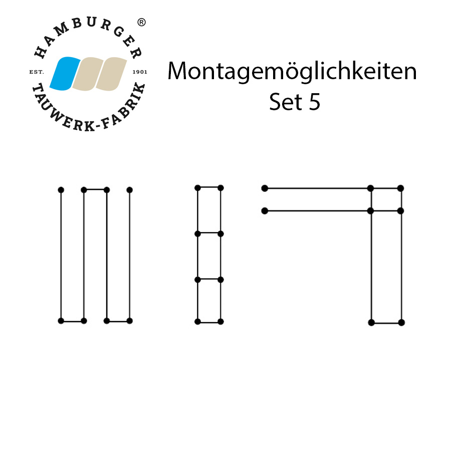 Ranksystem 58mm Bausatz / 8 Wandhalter / 12,5m Drahtseil Ranksystem 58mm Bausatz / 8 Wandhalter / 12,5m Drahtseil