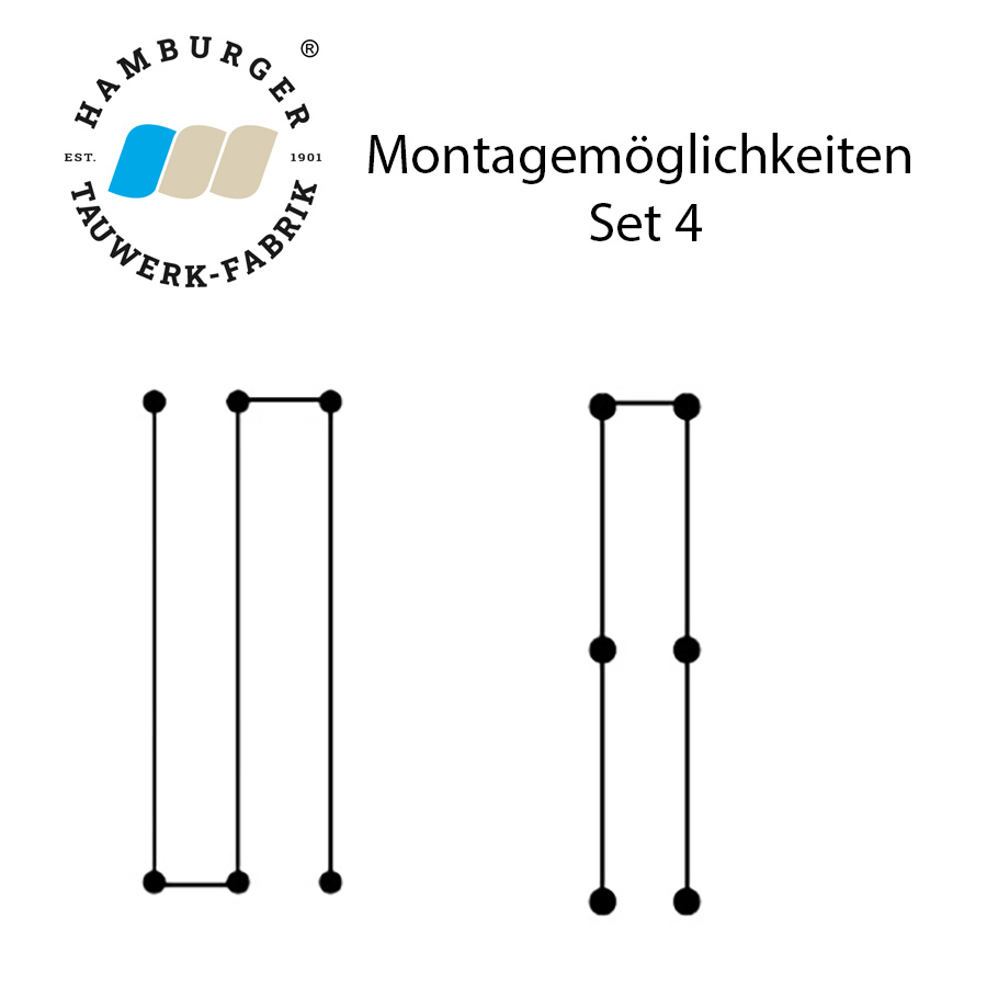 Ranksystem 58mm Bausatz / 6 Wandhalter / 9,5m Drahtseil Ranksystem 58mm Bausatz / 6 Wandhalter / 9,5m Drahtseil