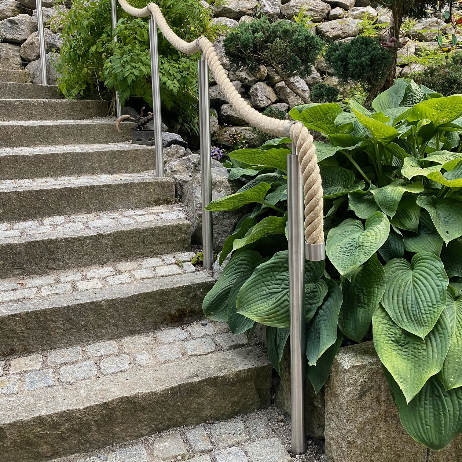 Edelstahl Outdoor Absperrpfosten / Geländerpfosten für Ø 30–40 mm Absperrseile Edelstahl Outdoor Absperrpfosten / Geländerpfosten für Ø 30–40 mm Absperrseile
