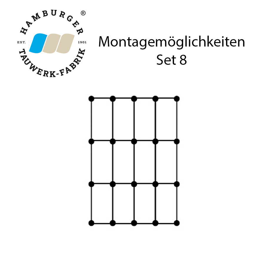 Ranksystem 58mm Bausatz / 20 Wandhalter / 36,5m Drahtseil Ranksystem 58mm Bausatz / 20 Wandhalter / 36,5m Drahtseil